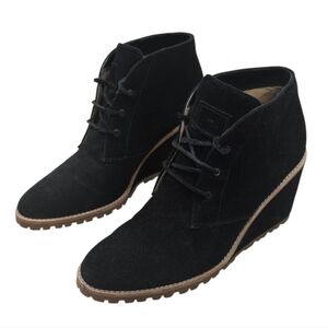 COACH KARSON WEDGE BOOTIES BLACK